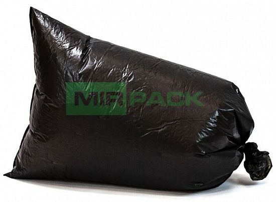 Мешки для мусора 90 литров, 35 мкм, черные, в пачках 500 шт - 2х слойные до 30 кг - Вид 7